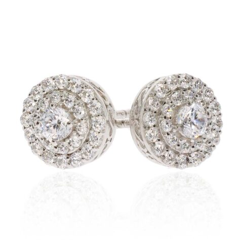 Hanne Diamond Cluster Earrings Heidi Kjeldsen Jewellery ER2434s white