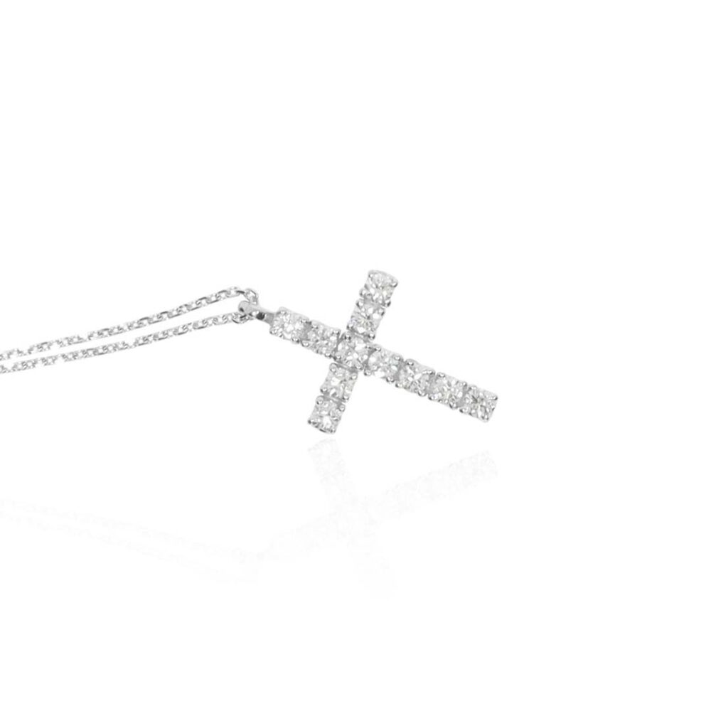 Hanne Heidi Kjeldsen Jewellery Diamond Crucifix Pendant P1244 white1