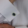 Enamelled Sterling Silver Plated cufflinks CL0286 model