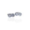 Heidi Kjeldsen Jewellery Silver plated enamel cufflinks lucky symbol crystal CL1842 front