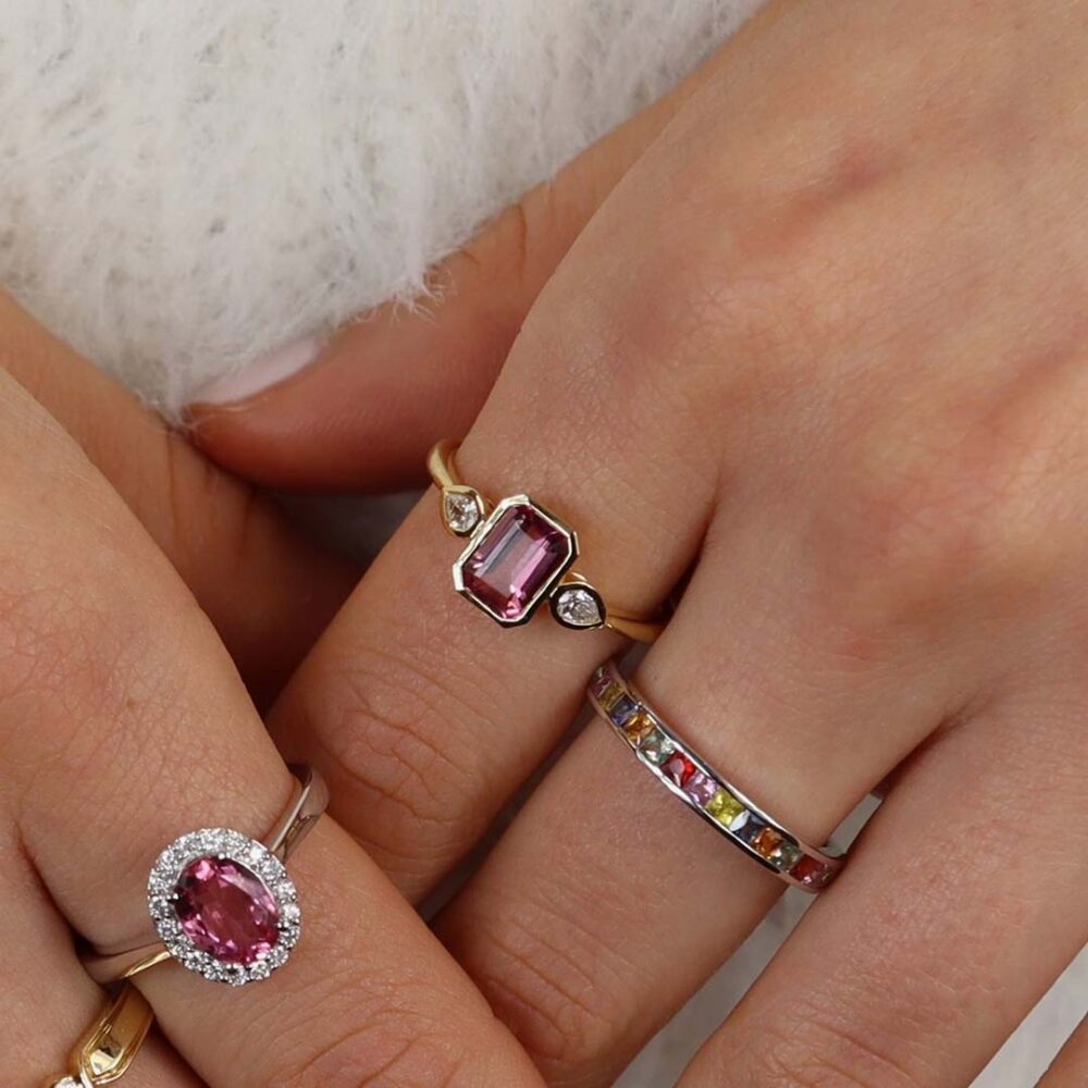 Multi Sapphire Fire Opal Pink Tourmaline Diamond Rings Heidi Kjeldsen Jewellery R1821 R1775 R1131 R1808 model2