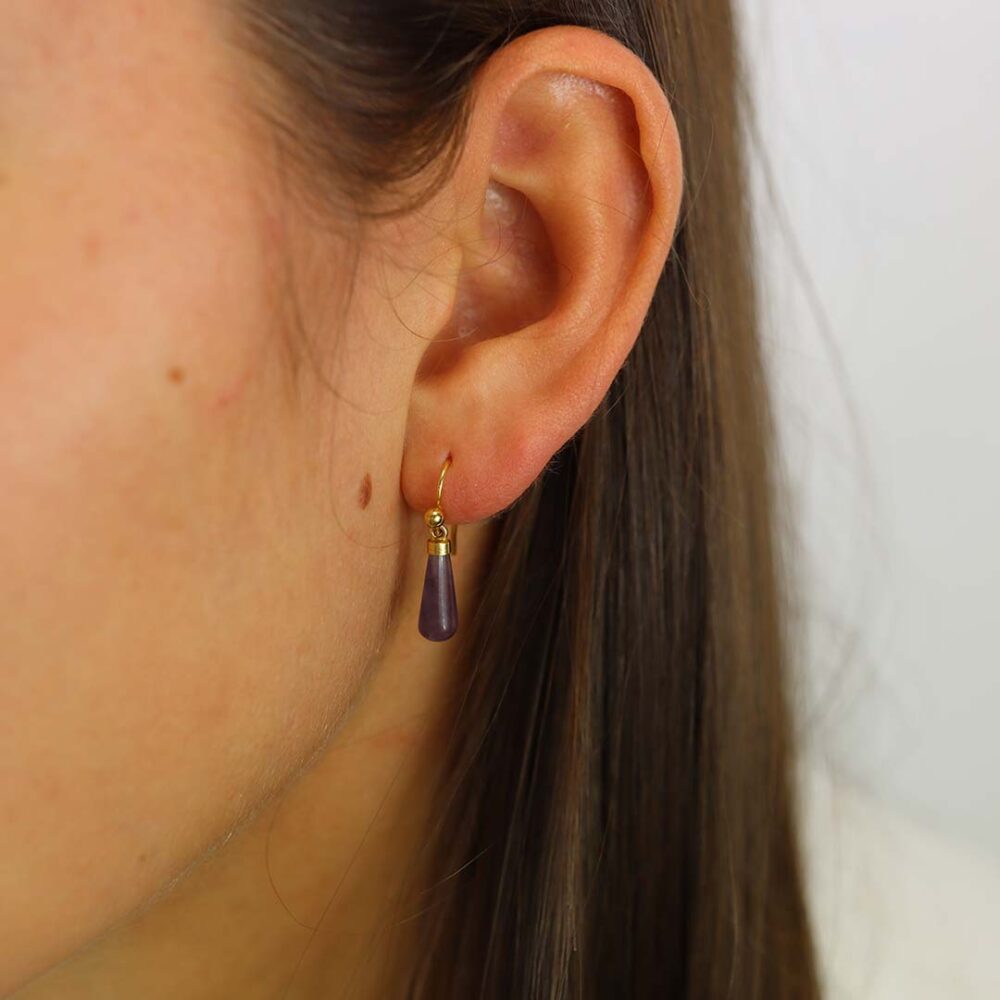 Naja Amythest Drop earrings Heidi Kjeldsen jewellery ER4782