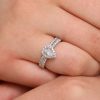 Gorgeous Pear Diamond cluster ring by Heidi Kjeldsen Jewellers R1692 with a sparkling eternity ring R1589 Model