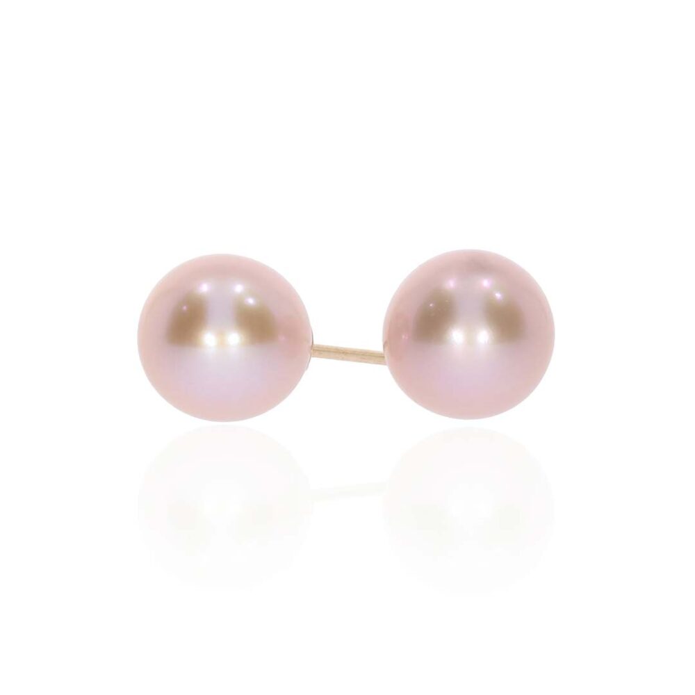 Pink Cultured Pearl And Gold Earrings Heidi Kjeldsen Jewellery ER4737 white1