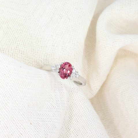 Pink Tourmaline Diamond Claw Set Ring Heidi Kjeldsen Jewellery R1814