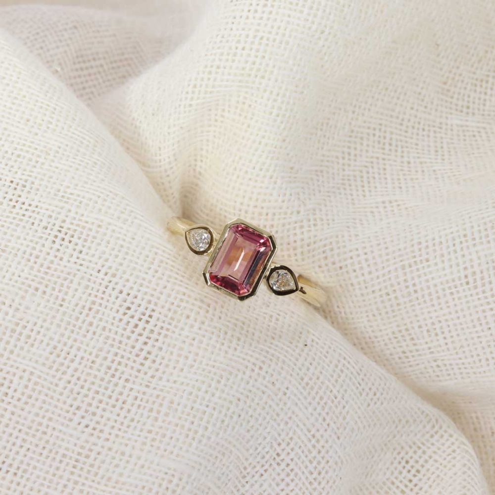 Pink Tourmaline Diamond Gold Ring Heidi Kjeldsen Jewellery R1821 still