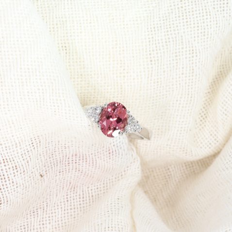 Pink Tourmaline Diamond Ring Heidi Kjeldsen Jewellery R1727