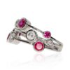 Ruby and Diamond Bubble Ring Heidi Kjeldsen Jewellery R1653s side
