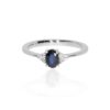 Sapphire White Topaz Silver Ring Heidi Kjeldsen Jewellery R1855 front