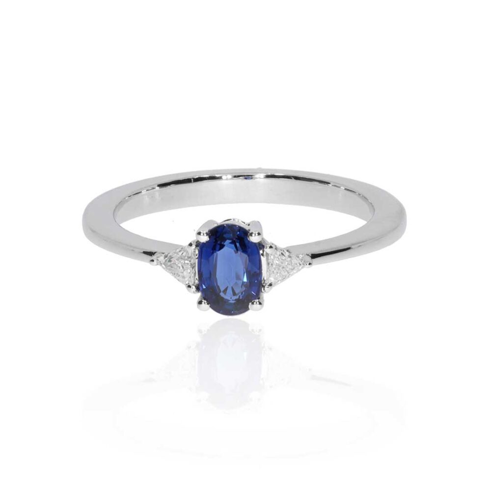 Sapphire and Diamond Ring By Heidi Kjeldsen Jewellery R1813 front