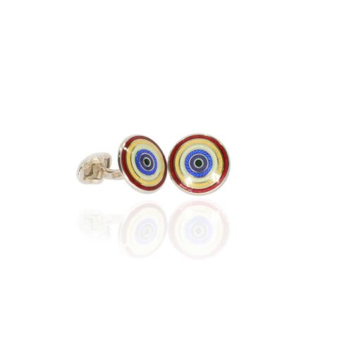 Heidi Kjeldsen Jewellery Silver plated enamel cufflinks CL1837 side