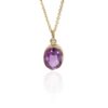 Viola Amethsyt and Gold Pendant Heidi Kjeldsen Jewellery P1562 hanging