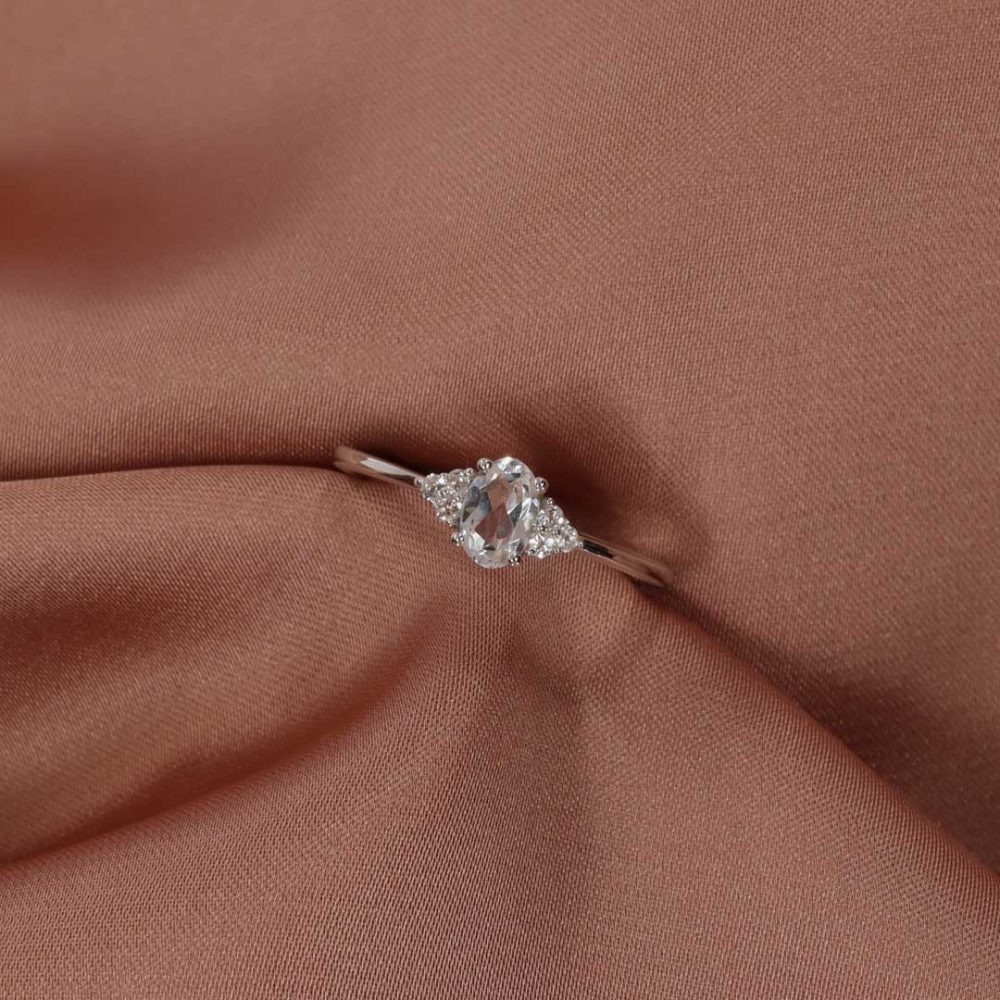 White Topaz Silver Ring Heidi Kjeldsen Jewellery R1851