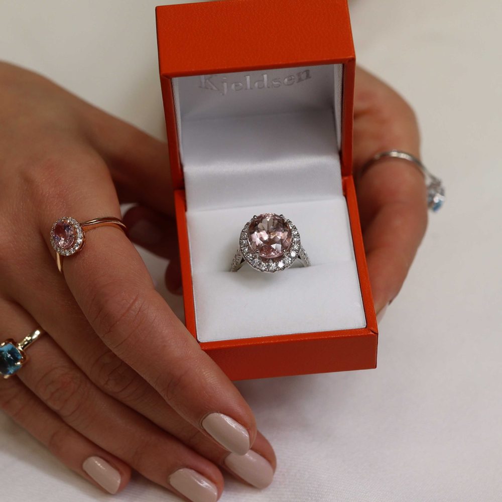 Alma Morganite and Diamond Ring and others by Heidi Kjeldsen Jewellery R1774 R1748 R1790 R1789 model