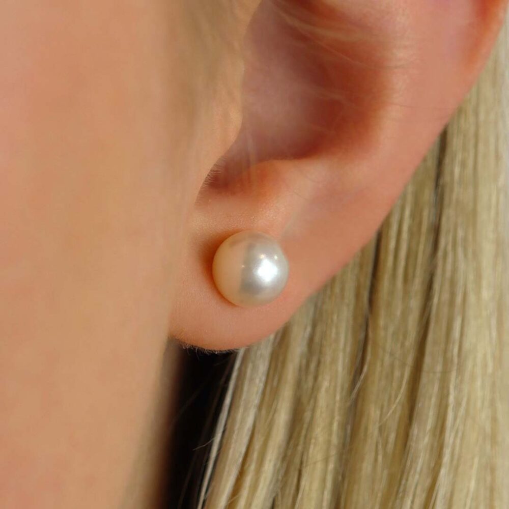 Alma Pink Cultured Pearl Earstuds Heidi Kjeldsen Jewellers ER2067