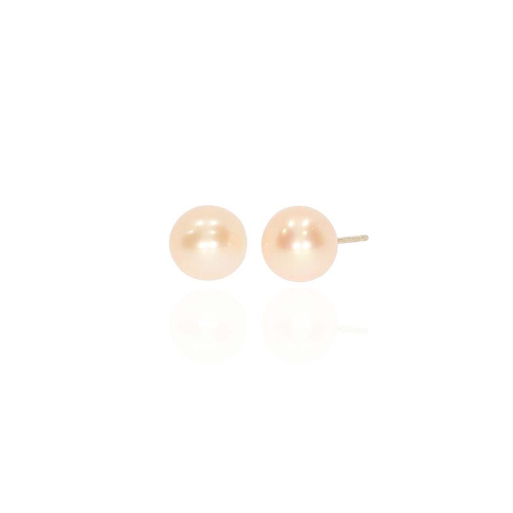 Alma Pink Peach Cultured Pearl Earrings Heidi Kjeldsen Jewellery ER2067 White