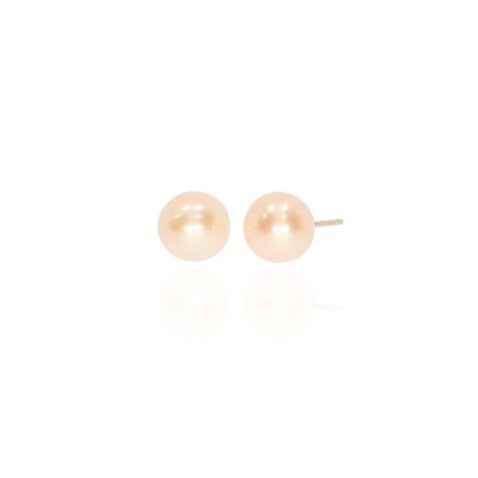 Alma Pink Peach Cultured Pearl Earrings Heidi Kjeldsen Jewellery ER2067 White