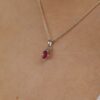 Alma Pink Tourmaline and White Topaz Pendant Heidi Kjeldsen Jewellers P1580