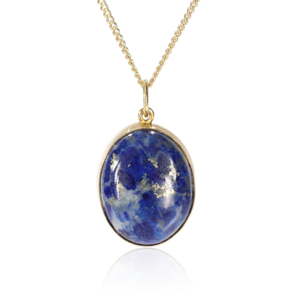 Birgit Lapis Lazuli Pendant Heidi Kjeldsen Jewellers P1494 hanging