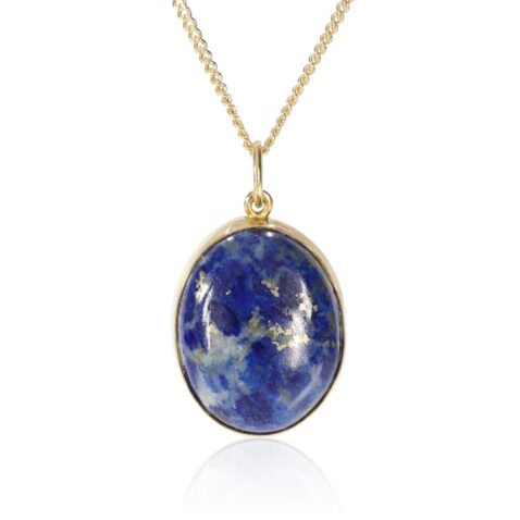 Birgit Lapis Lazuli Pendant Heidi Kjeldsen Jewellers P1494 hanging