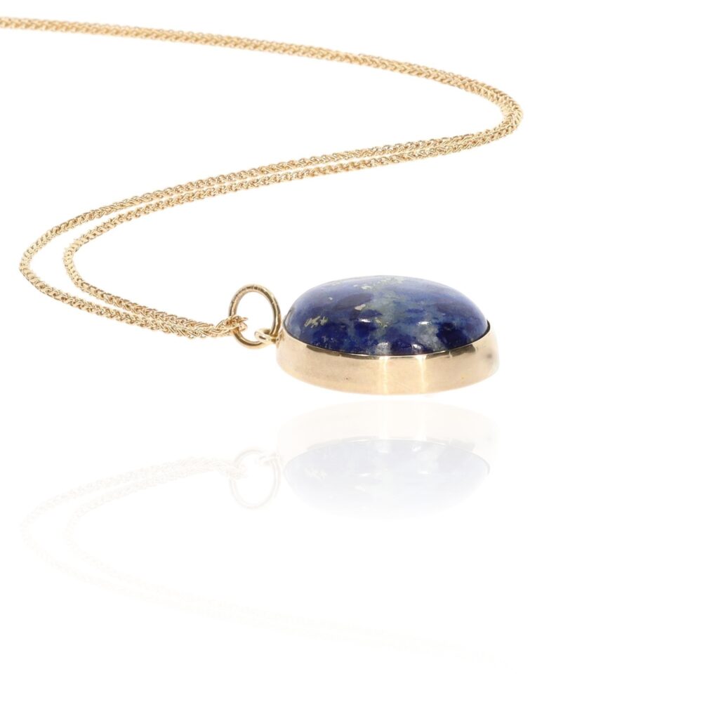 Birgit Lapis Lazuli Pendant Heidi Kjeldsen Jewellery P1494 flat