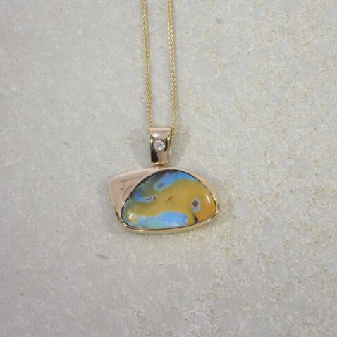 Boulder Opal Pendant Heidi Kjeldsen Jewellery Pendant P1570 still