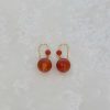 Carnelian And Gold Drop Earrings Heidi Kjeldsen Jewellery ER4828