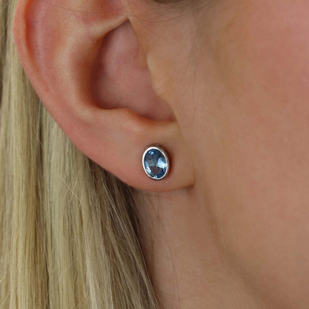 Freja Blue Topaz Oval Earrings Heidi Kjeldsen Jewellers ER4884