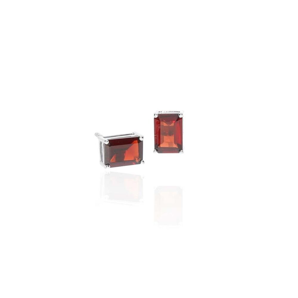 Garnet Octagonal Earrings Heidi Kjeldsen Jewellers ER4880 white