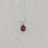 Garnet Pear White Gold Pendant Heidi Kjeldsen Jewellery p1594 still