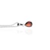 Garnet Pear White Gold Pendant Heidi Kjeldsen Jewellery p1594 white
