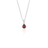 Garnet Pear White Gold Pendant Heidi Kjeldsen Jewellery p1594 white1