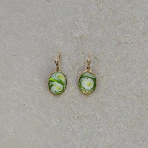 Green Murano Glass Earrings Heidi Kjeldsen Jewellery