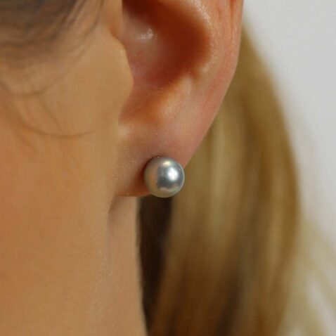 Grete Grey Cultured Pearl Earrings Heidi Kjeldsen Jewellers ER4743