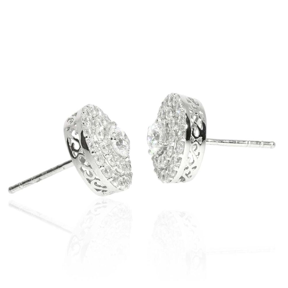 Hanne Diamond Cluster Earrings By Heidi Kjeldsen Jewellery ER2435s white