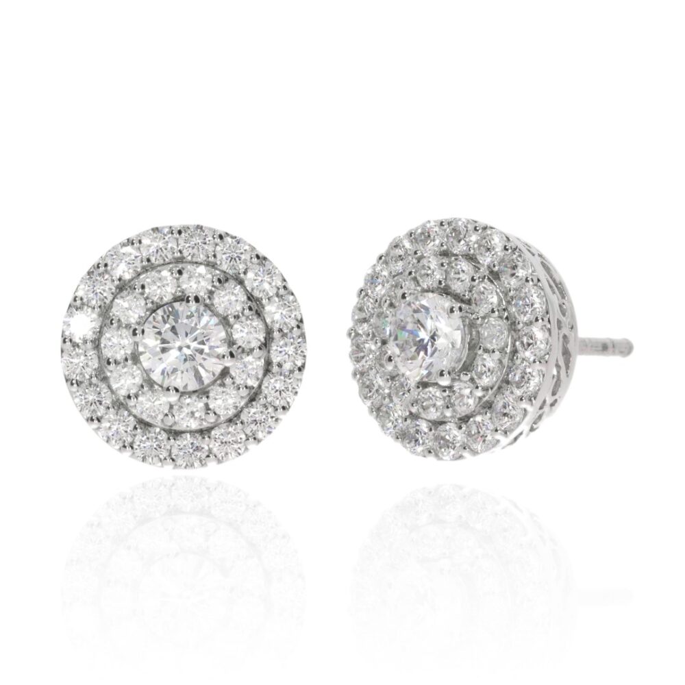 Hanne Diamond Cluster Earrings By Heidi Kjeldsen Jewellery ER2436 front