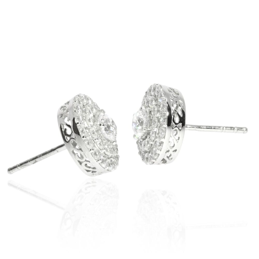 Hanne Diamond Cluster Earrings By Heidi Kjeldsen Jewellery ER2436 side