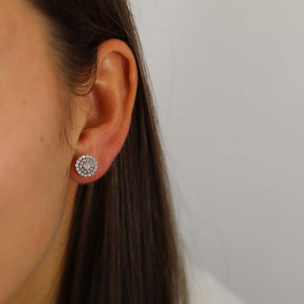 Hanne Diamond Cluster earrings Heidi Kjeldsen Jewellery ER2435