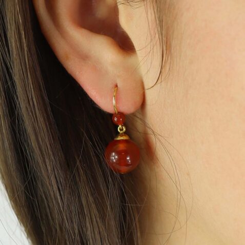 Heidi Kjeldsen Jewellery Cornelian Earrings ER4828 model1