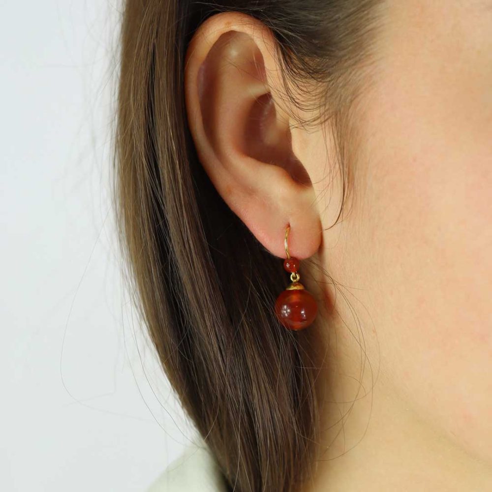 Heidi Kjeldsen Jewellery Cornelian Earrings ER4828 model1