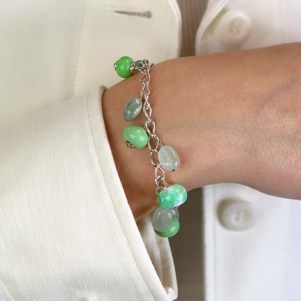 Heidi Kjeldsen Jewellery Lampwork Glass Bracelet BL1340 model2