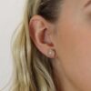 Jesper Rose Quartz Studs Heidi Kjeldsen Jewellery ER4812 model