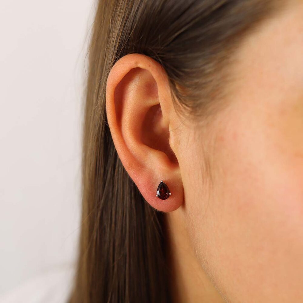 Lisbet Garnet Pear Earrings Heidi Kjeldsen Jewellery ER4878