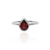 Lisbet Garnet pear shaped ring Heidi Kjeldsen Jewellers R1864 white