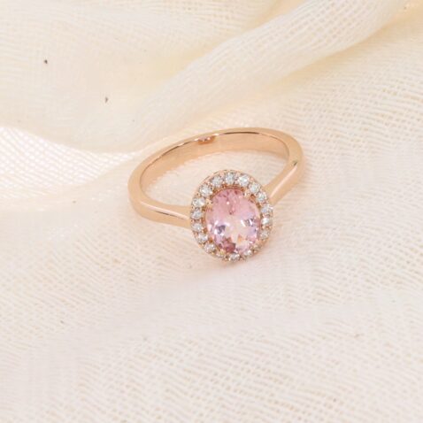 Alma Morganite and Diamond Ring by Heidi Kjeldsen Jewellery R1774 still