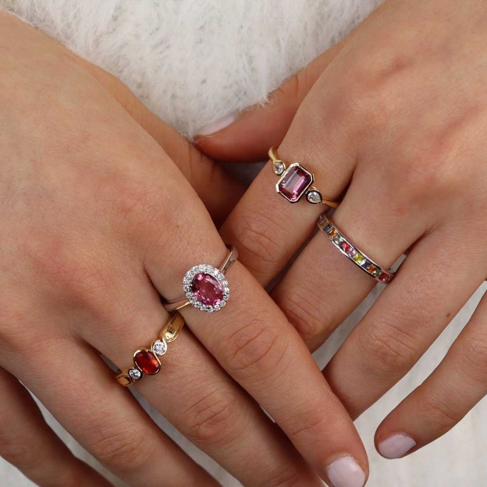 Multi Sapphire Fire Opal Pink Tourmaline Diamond Rings Heidi Kjeldsen Jewellery R1821 R1775 R1131 R1808 model2