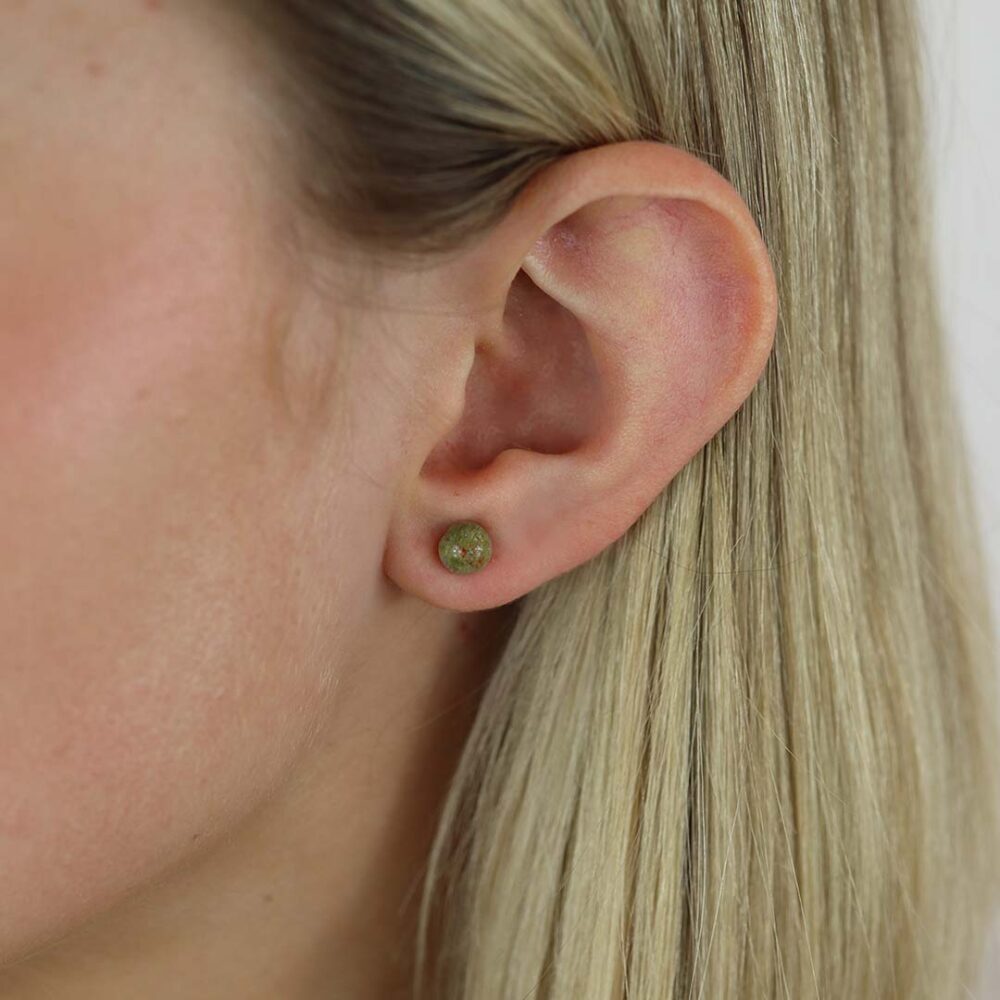 Naja Unakite Earstuds Heidi Kjeldsen Jewellers ER4819