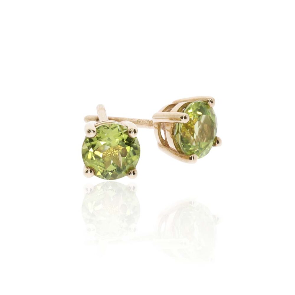 Nanna Gorgeous Peridot and Yellow Gold Earrings Heidi Kjeldsen Jewellery ER1900 white