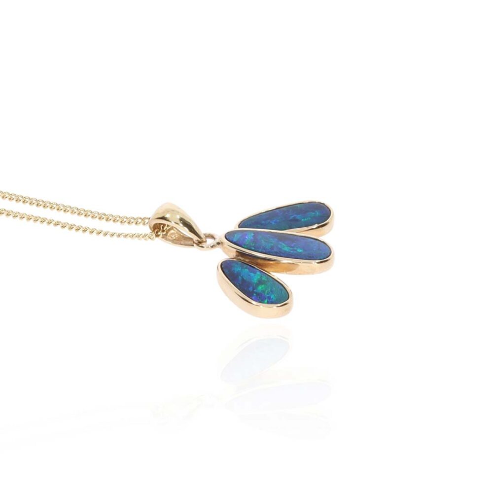 Per Opal Trio Yellow Gold Pendant Heidi Kjeldsen Jewellery P1564 white1