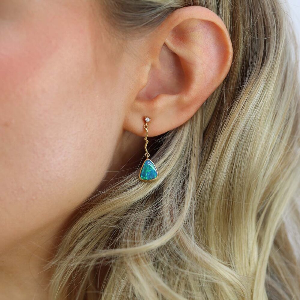 Per Opal and Diamond Drop Earrings Heidi Kjeldsen Jewellers ER4848